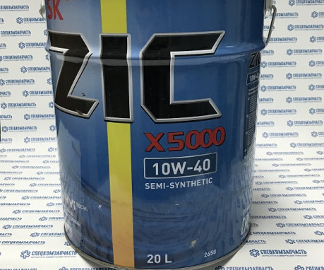 Масло моторное полусинтетическое ZIC X5000 Diesel 10W-40 20л.